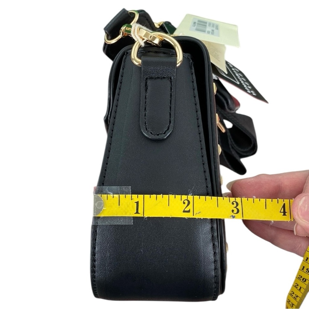 Valentino Orlandi Black Studded Vegan Leather Crossbody Bag and Coin Purse - Picture 14 of 17